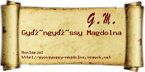Gyöngyössy Magdolna névjegykártya