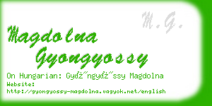 magdolna gyongyossy business card