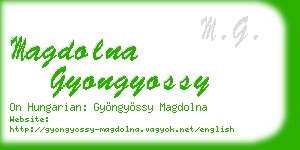 magdolna gyongyossy business card